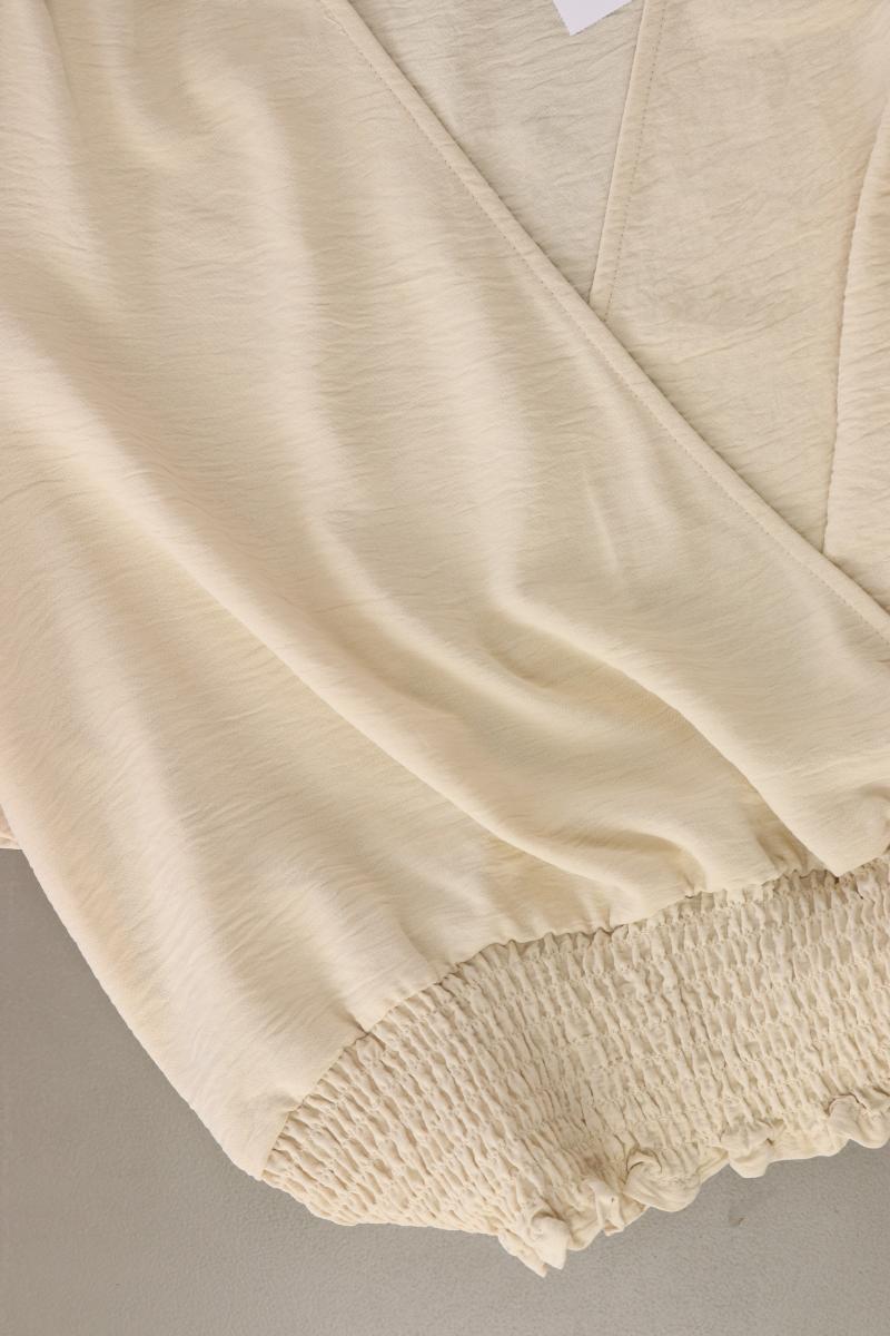Only Bluse Gr. L Kurzarm creme aus Polyester