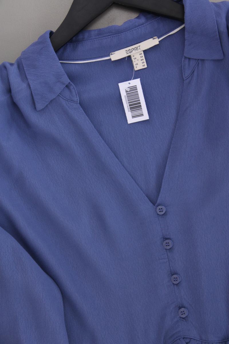 Esprit Langarmkleid Gr. 40 blau