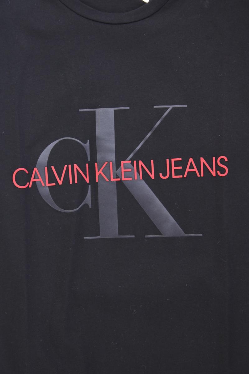 Calvin Klein Jeans Printshirt für Herren Gr. L neuwertig Kurzarm schwarz