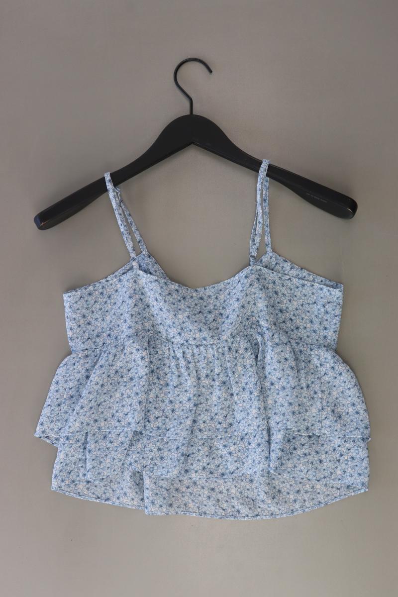 NA-KD x Pamela Top Gr. 36 mit Blumenmuster blau aus Polyester
