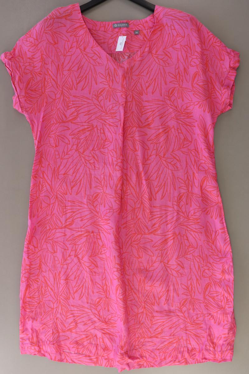 Galeria Leinenkleid Gr. 46 Kurzarm pink