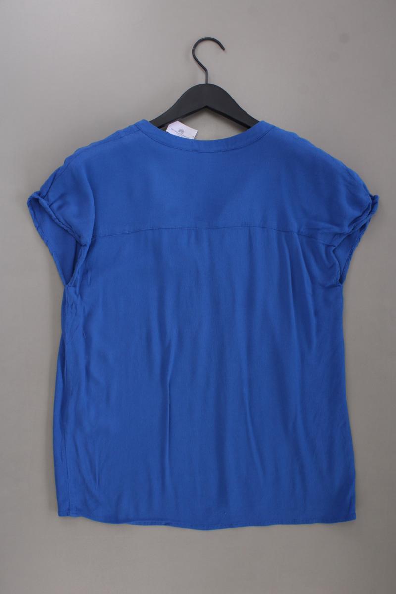 minus Kurzarmbluse Gr. 40 blau aus Viskose
