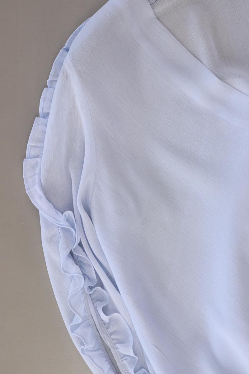 Zara Regular Bluse Gr. M 3/4 Ärmel blau aus Polyester