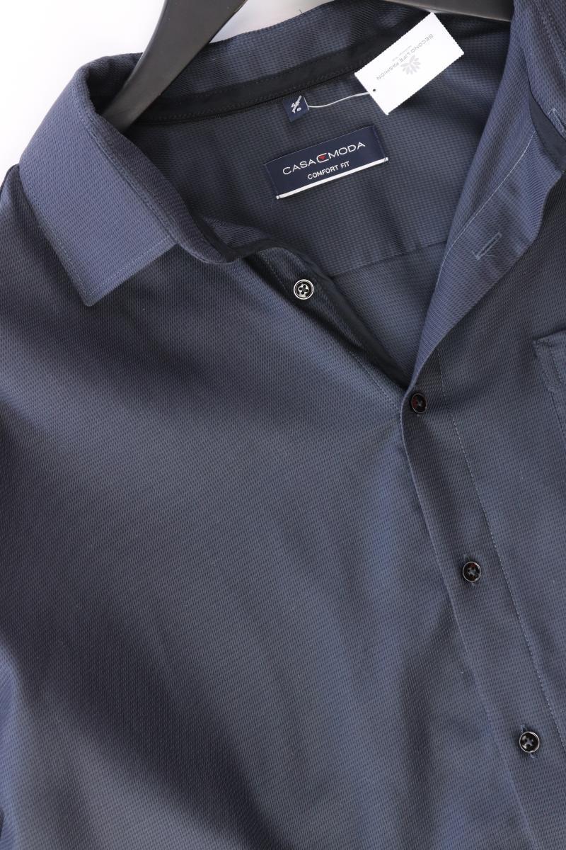 Casa Moda Langarmhemd für Herren Gr. Hemdgröße 46 blau aus Baumwolle