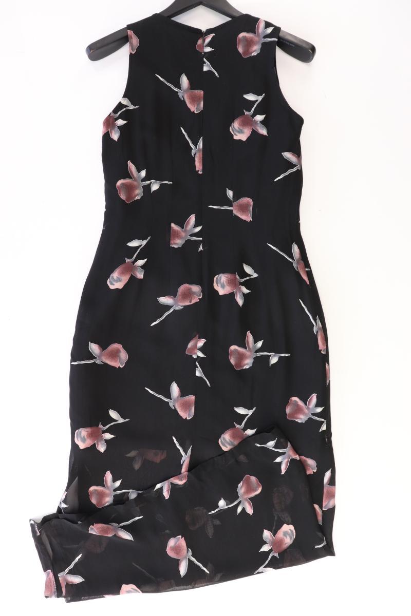 Yannick Maxikleid Gr. 40 mit Blumenmuster Ärmellos Vintage schwarz aus Polyester