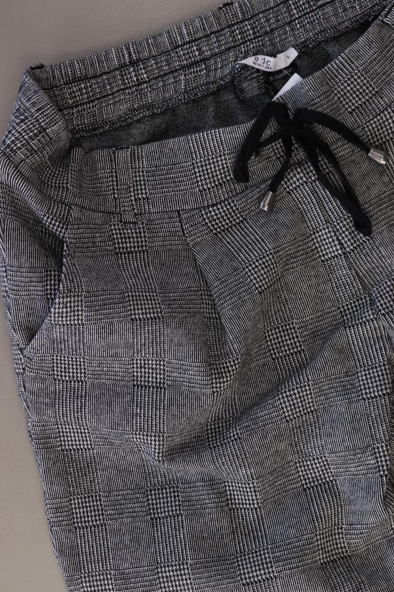 edc by Esprit Stoffhose Gr. L hahnentritt grau aus Baumwolle