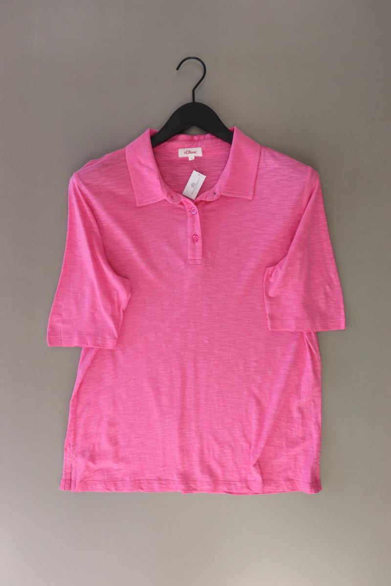 s.Oliver Poloshirt Gr. 42 Kurzarm pink aus Baumwolle