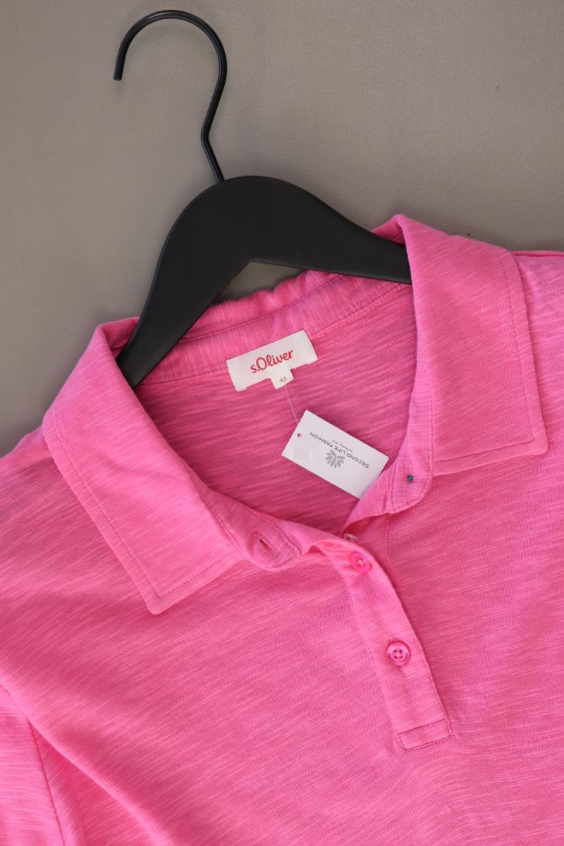 s.Oliver Poloshirt Gr. 42 Kurzarm pink aus Baumwolle