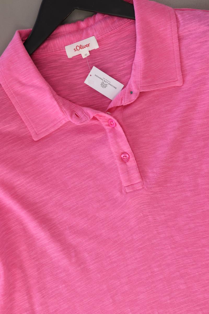 s.Oliver Poloshirt Gr. 42 Kurzarm pink aus Baumwolle