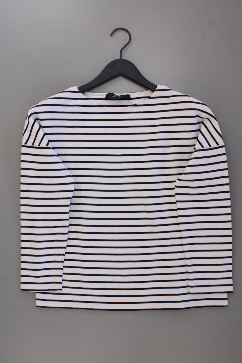 Hallhuber Langarmpullover Gr. S gestreift creme aus Baumwolle
