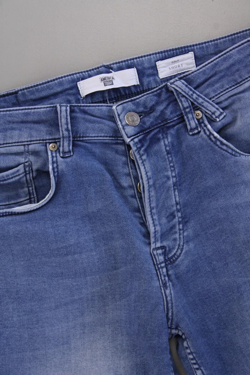 AMERICA TODAY Jeansshorts für Herren Gr. L blau aus Baumwolle