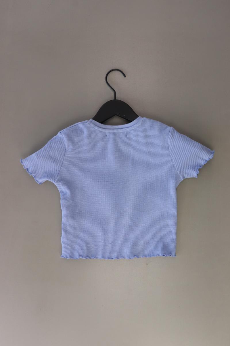 Pull&Bear Cropped Shirt Gr. XS Kurzarm blau