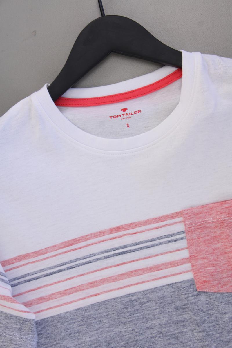 Tom Tailor T-Shirt für Herren Gr. S Kurzarm mehrfarbig aus Baumwolle