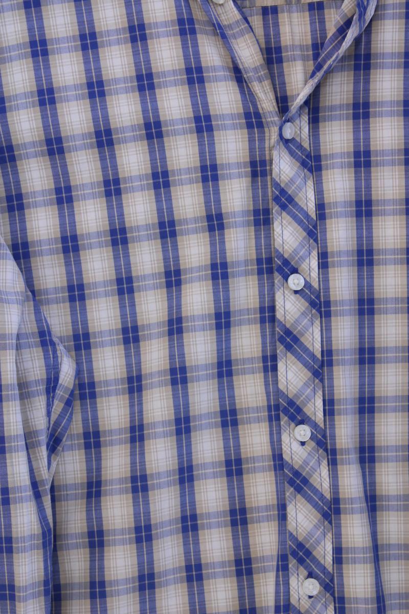 Mustang Karohemd für Herren Gr. XXXL kariert Langarm blau aus Baumwolle
