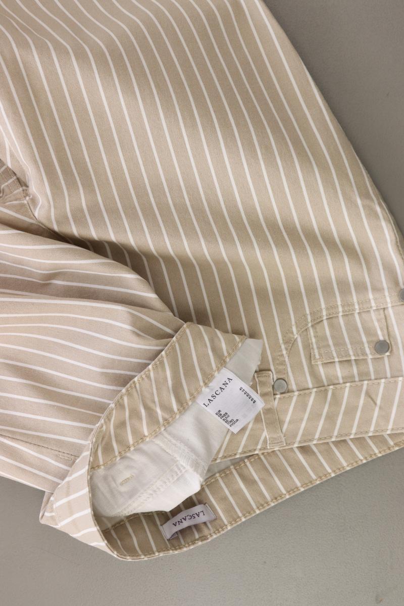 Lascana Five-Pocket-Hose Gr. 40 gestreift creme aus Baumwolle