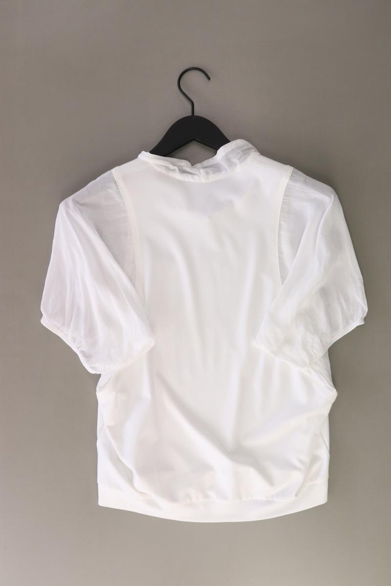Beate Heymann Kurzarmbluse Gr. 36 weiß aus Rayon