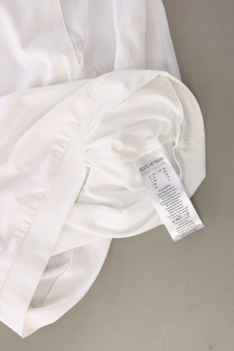 Beate Heymann Kurzarmbluse Gr. 36 weiß aus Rayon