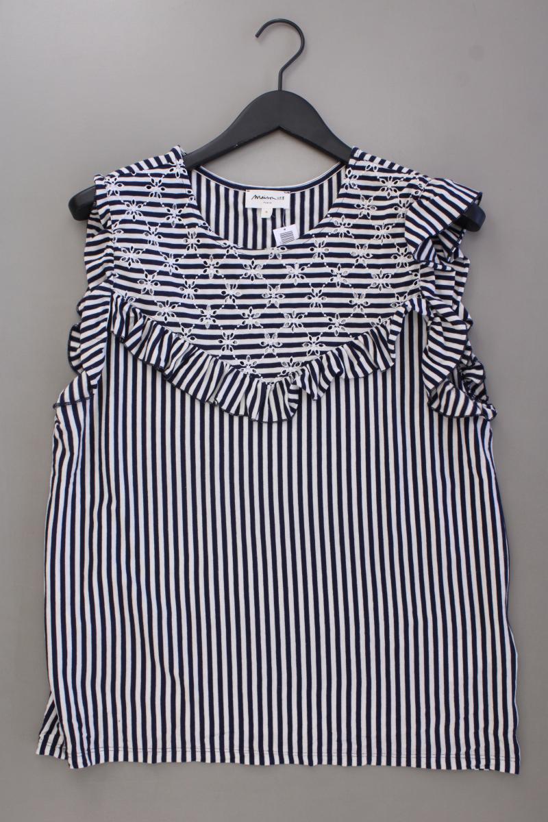 Maison 123 Paris Ringelshirt Gr. XL gestreift Ärmellos blau aus Baumwolle