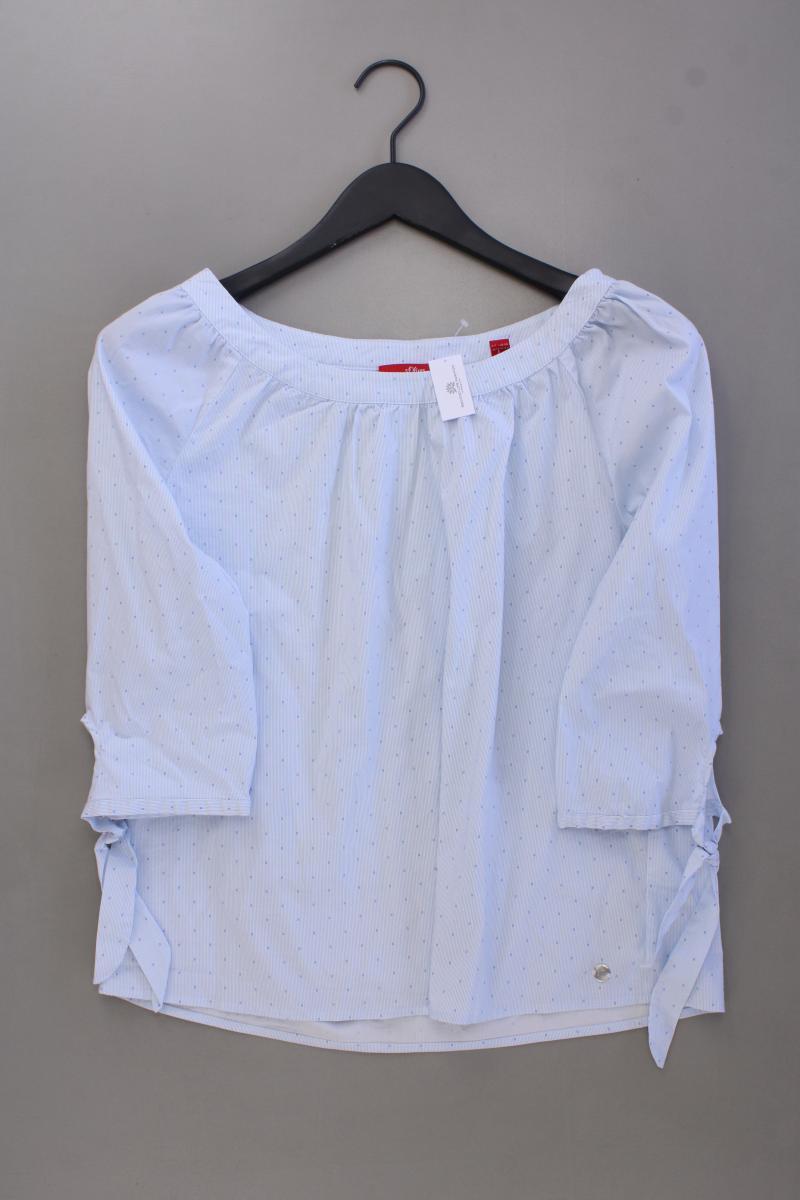 s.Oliver Classic Bluse Gr. 36 neuwertig 3/4 Ärmel blau aus Baumwolle