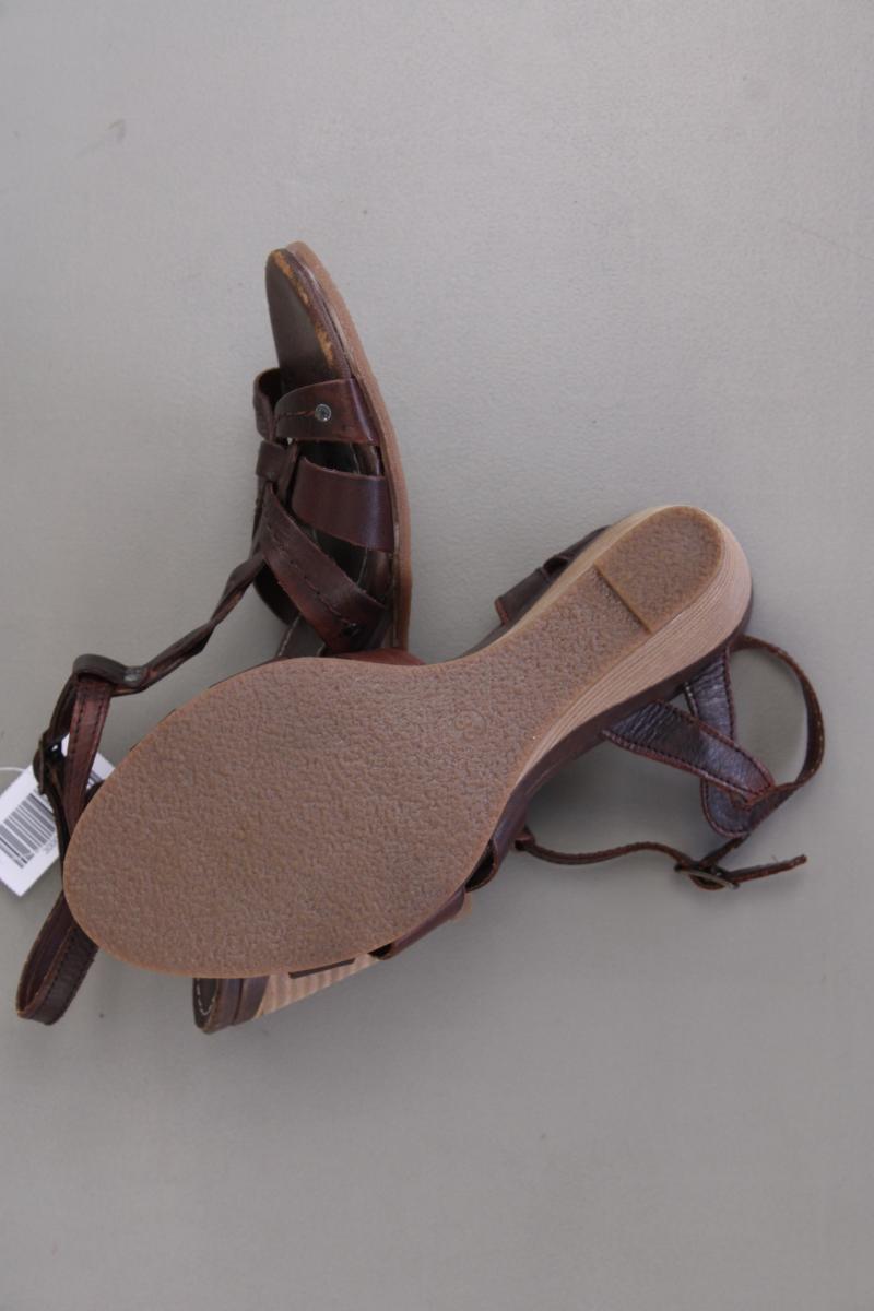 Görtz Schuhe Sandaletten mit Keilabsatz Gr. 38 braun aus Leder