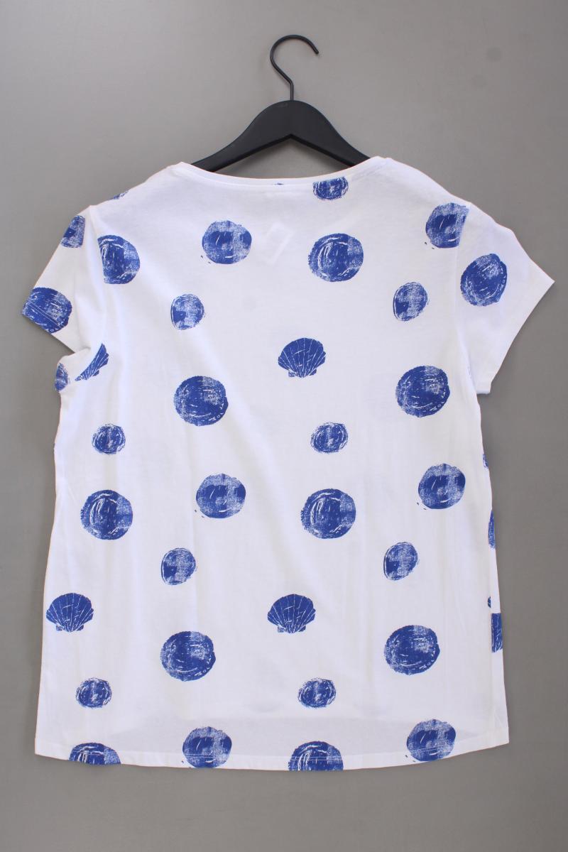Esprit Shirt mit Muschelprint Gr. L Kurzarm weiß