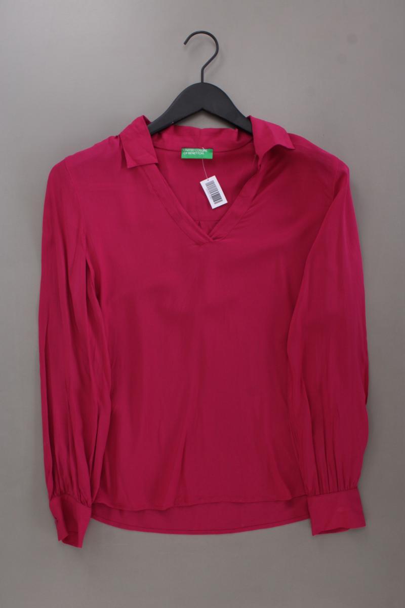 United Colors of Benetton Langarmbluse Gr. XS pink aus Viskose