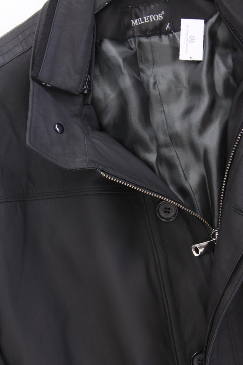 Ledermantel für Herren Gr. 56 Vintage schwarz