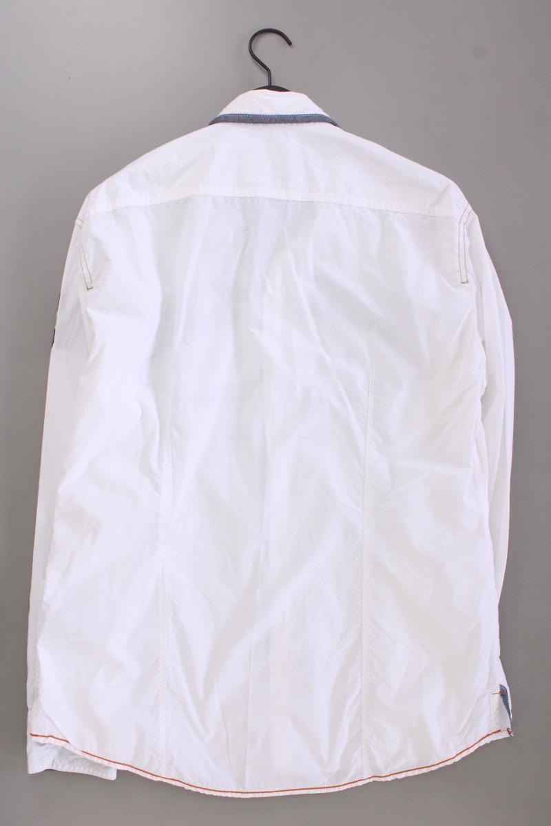 Tom Tailor Langarmhemd für Herren Gr. XXL weiß aus Baumwolle