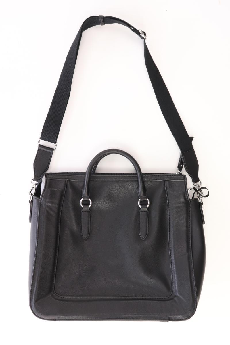 L. Credi Henkeltasche schwarz aus Kunstleder