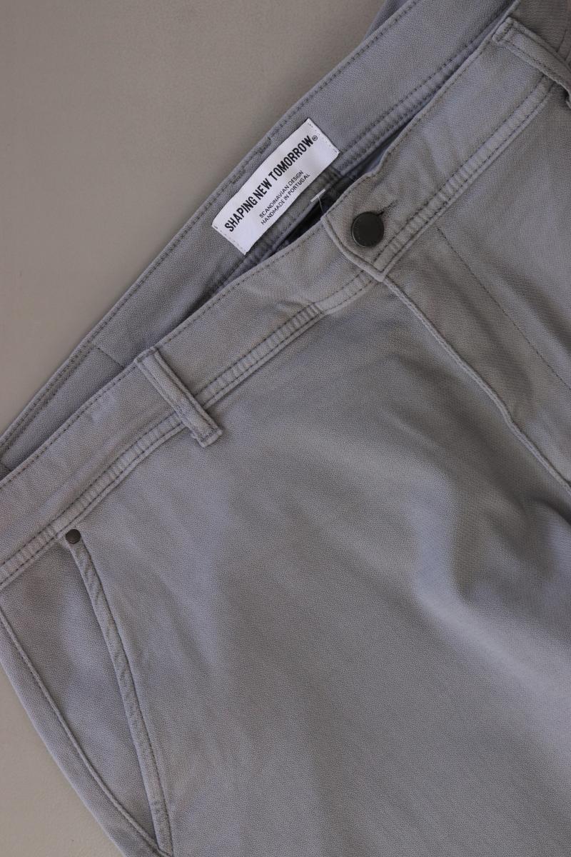 SHAPING NEW TOMORROW Chinohose für Herren Gr. W42/L34 grau aus Baumwolle