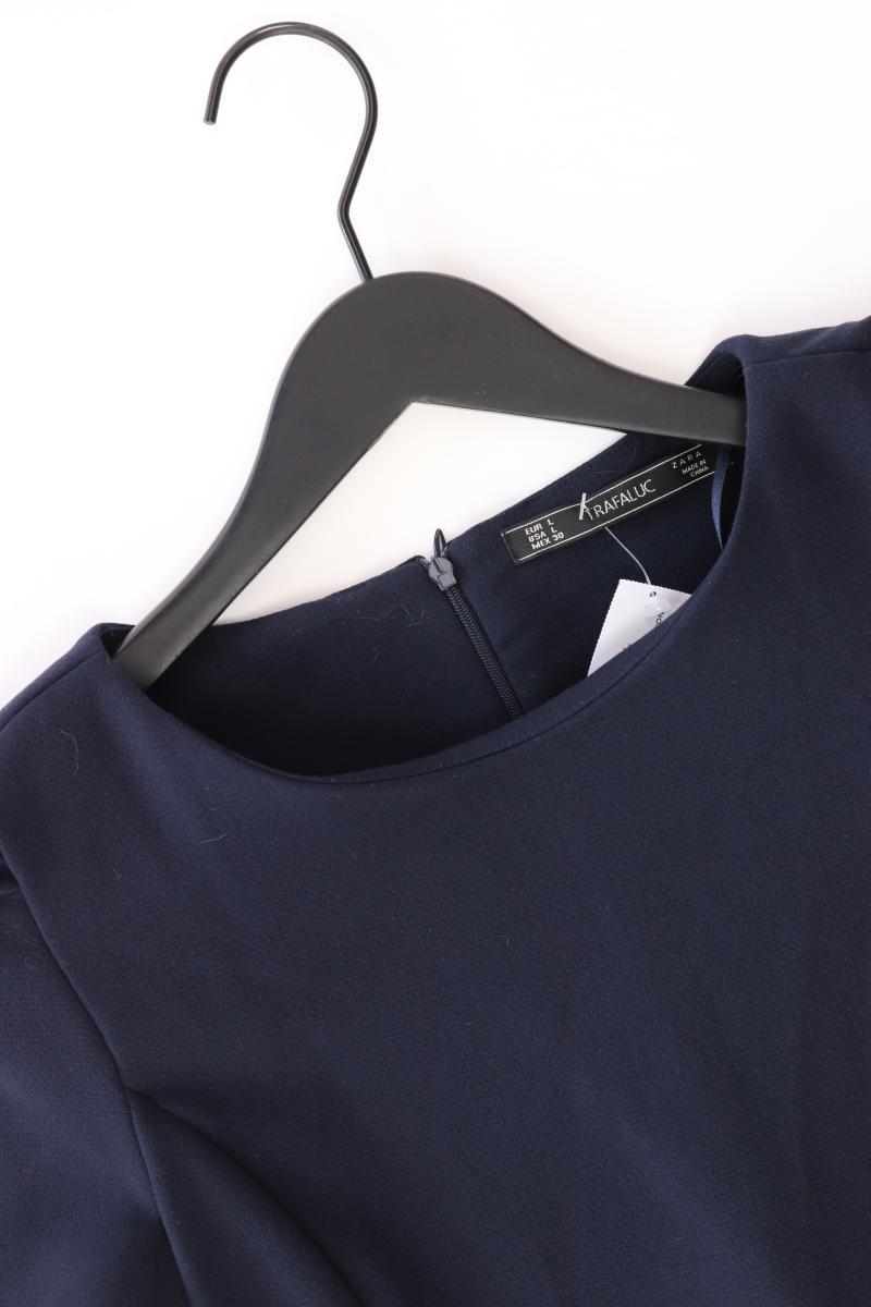 Zara Bleistiftkleid Gr. L neu mit Etikett Kurzarm blau aus Polyester