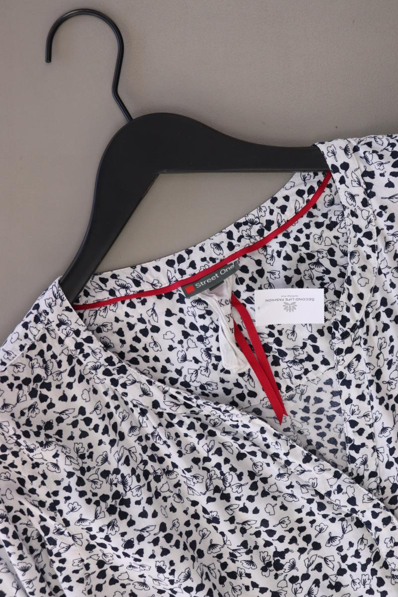 Street One Regular Bluse Gr. 42 3/4 Ärmel grau aus Viskose