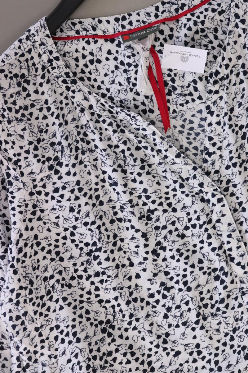 Street One Regular Bluse Gr. 42 3/4 Ärmel grau aus Viskose