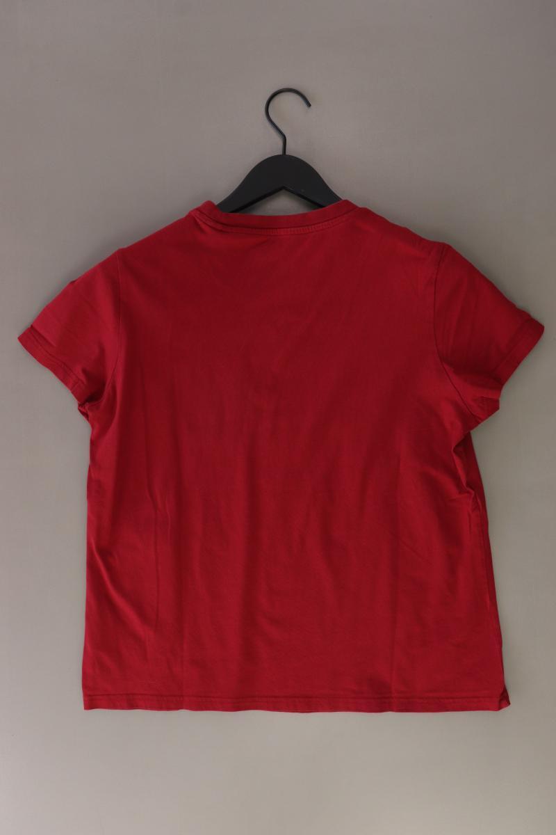 Adidas Printshirt Gr. XL Kurzarm rot aus Baumwolle