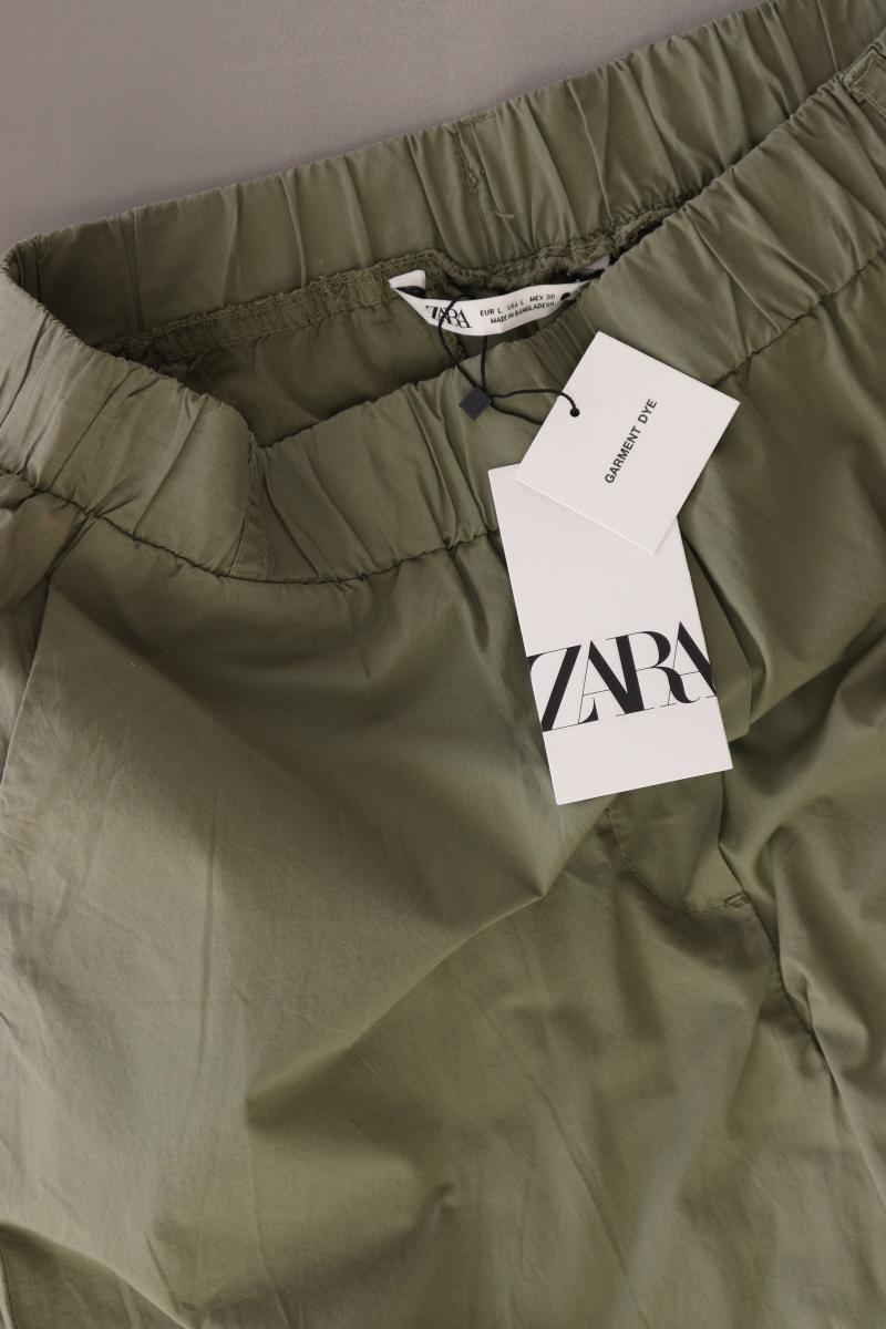 Zara Stoffhose Gr. L neu mit Etikett Neupreis: 39,99€! olivgrün aus Baumwolle