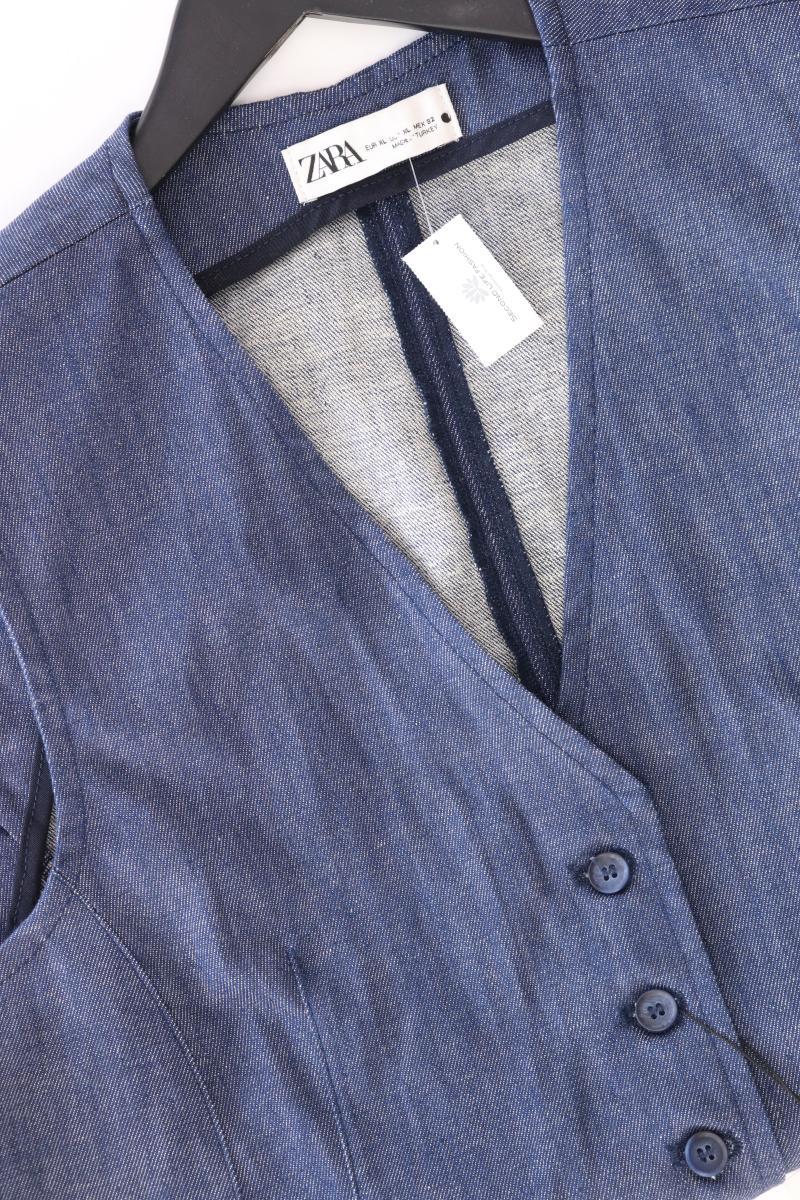 Zara Regular Weste Gr. XL neu mit Etikett Neupreis: 49,95€! blau aus Baumwolle