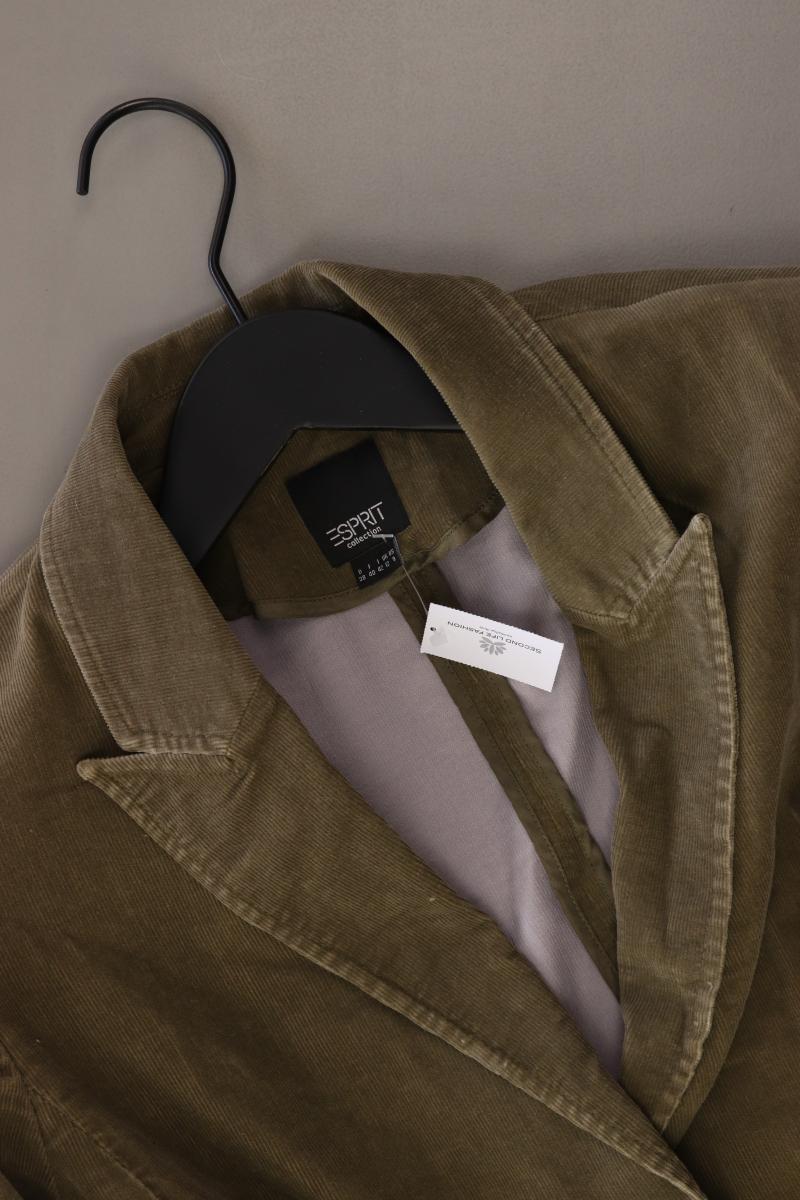Esprit Collection Cordblazer Gr. 38 olivgrün aus Baumwolle