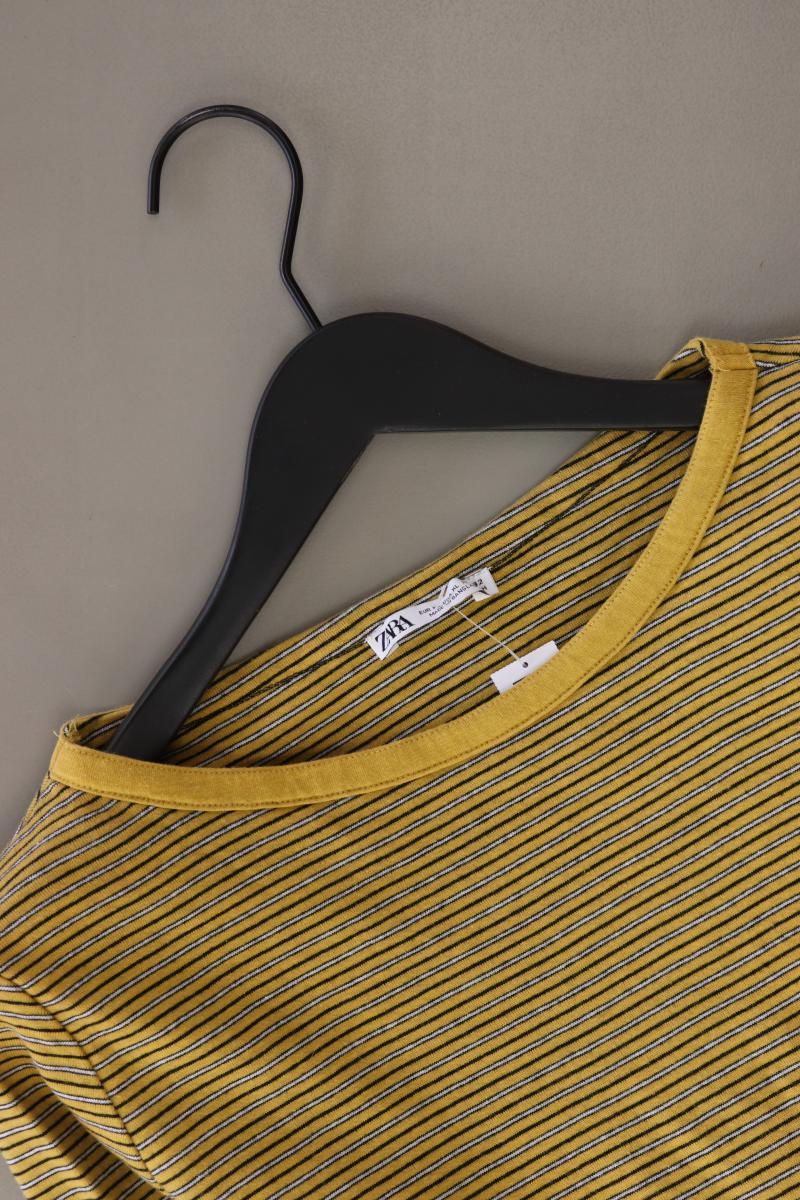 Zara Regular Shirt Gr. XL 3/4 Ärmel gelb aus Baumwolle
