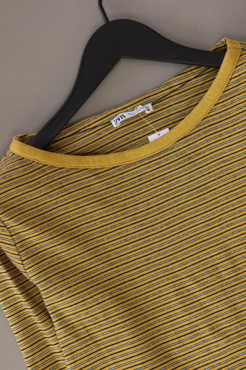 Zara Regular Shirt Gr. XL 3/4 Ärmel gelb aus Baumwolle