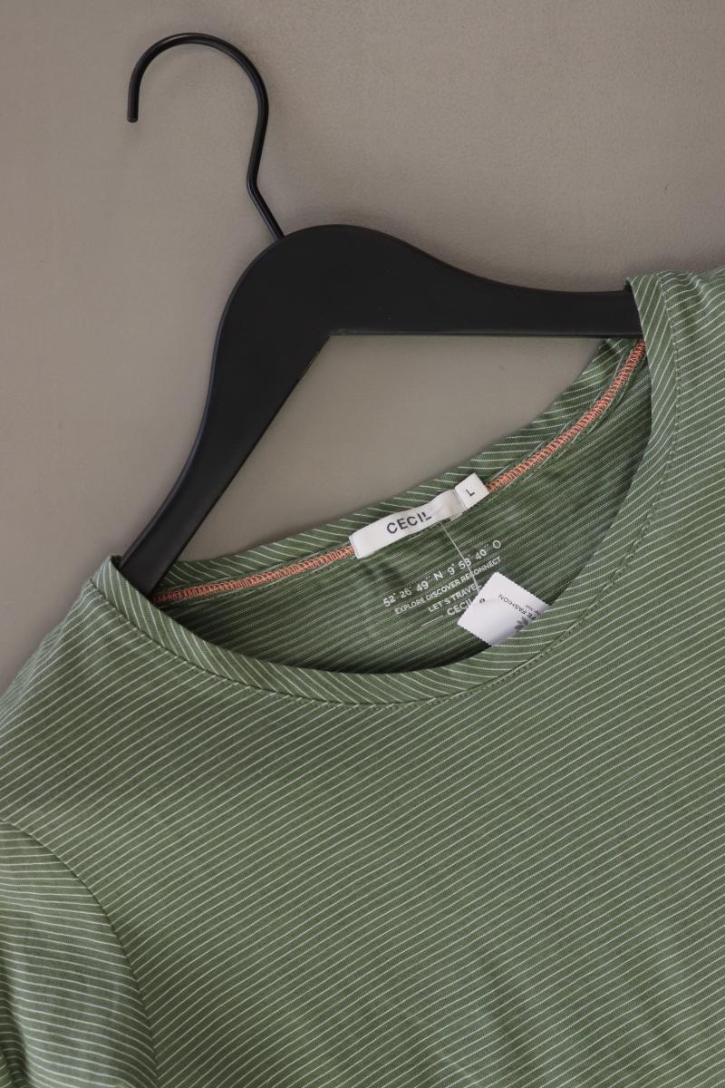 Cecil Regular Shirt Gr. L 3/4 Ärmel olivgrün aus Baumwolle