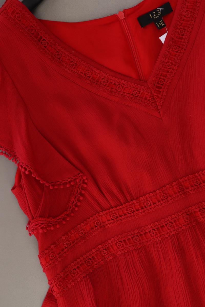 1.2.3 Paris Kurzarmkleid Gr. 42 rot aus Viskose