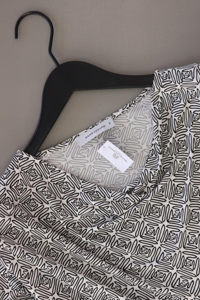 René Lezard Printshirt Gr. IT 44 (M) 3/4 Ärmel grau aus Viskose