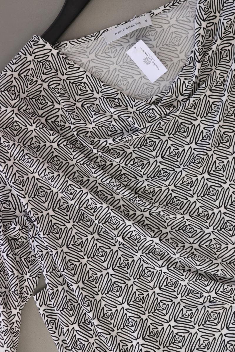 René Lezard Printshirt Gr. IT 44 (M) 3/4 Ärmel grau aus Viskose