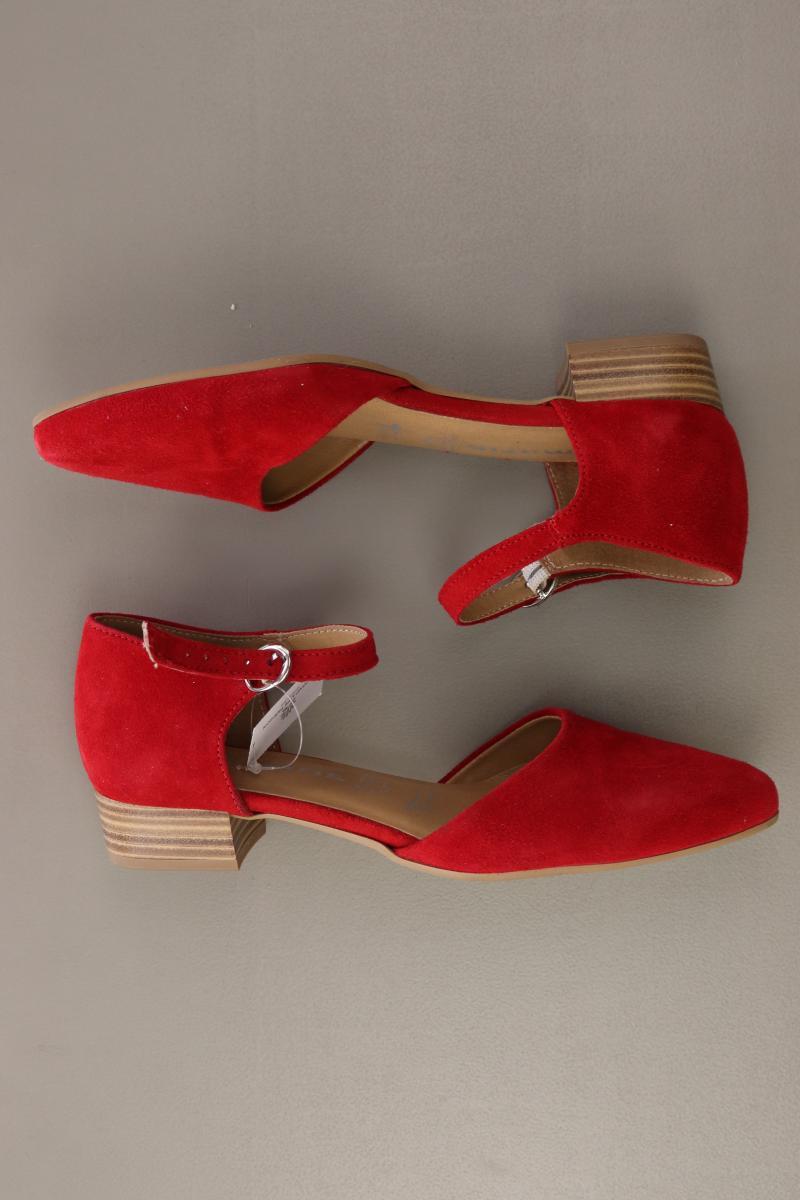 Tamaris Pumps Gr. 37 rot aus Leder