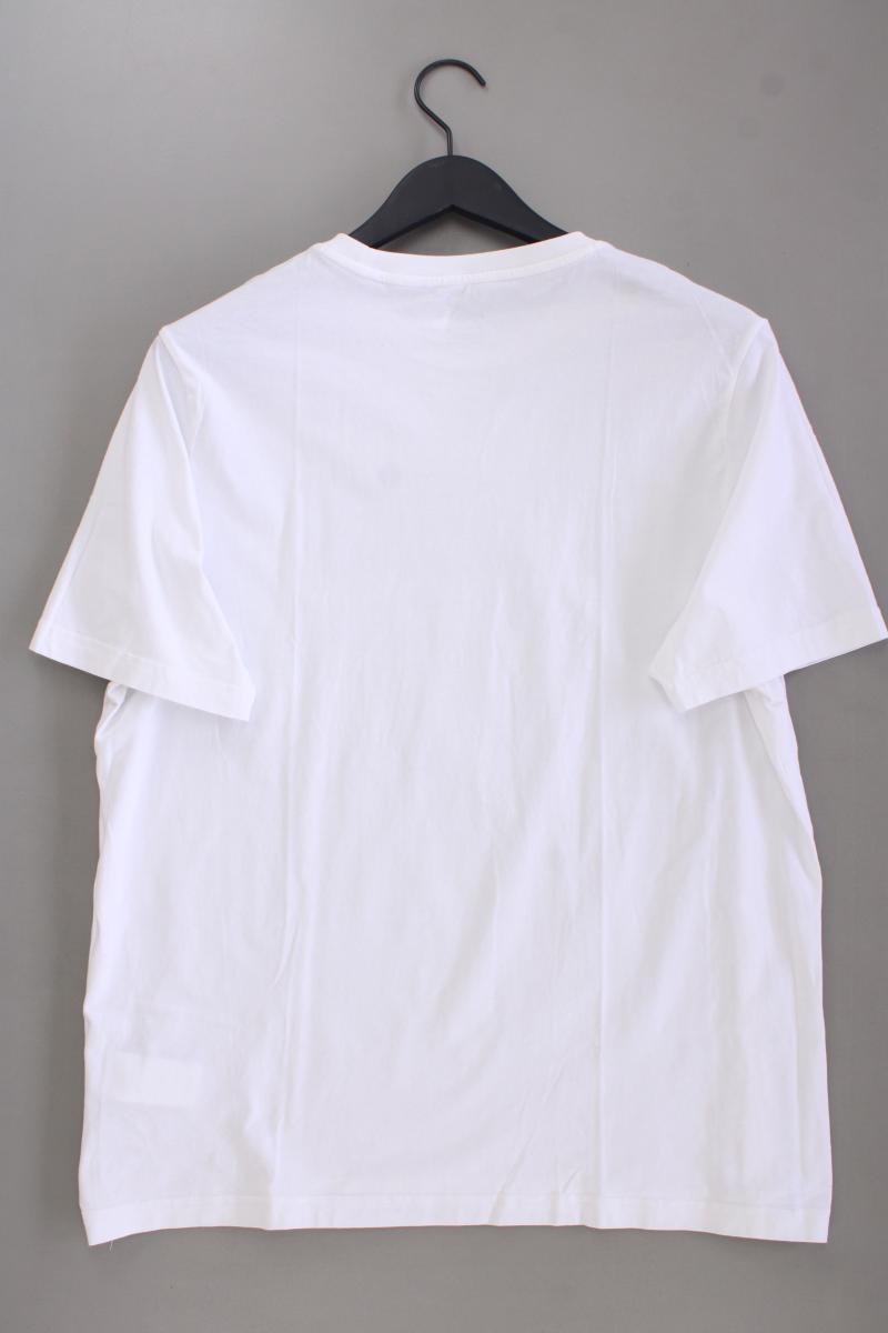Puma Printshirt für Herren Gr. XL Kurzarm weiß aus Baumwolle