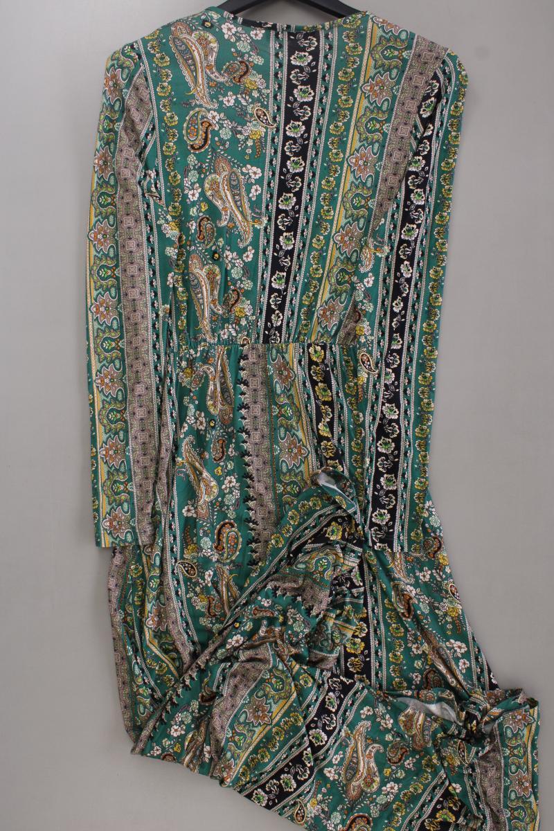 Aniston Jerseykleid Gr. 38 mit Paisleymuster neuwertig Langarm grün aus Viskose