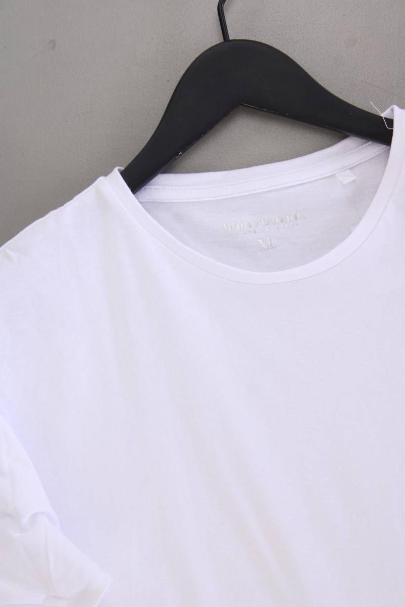 Bruno Banani T-Shirt für Herren Gr. XL Kurzarm weiß aus Baumwolle