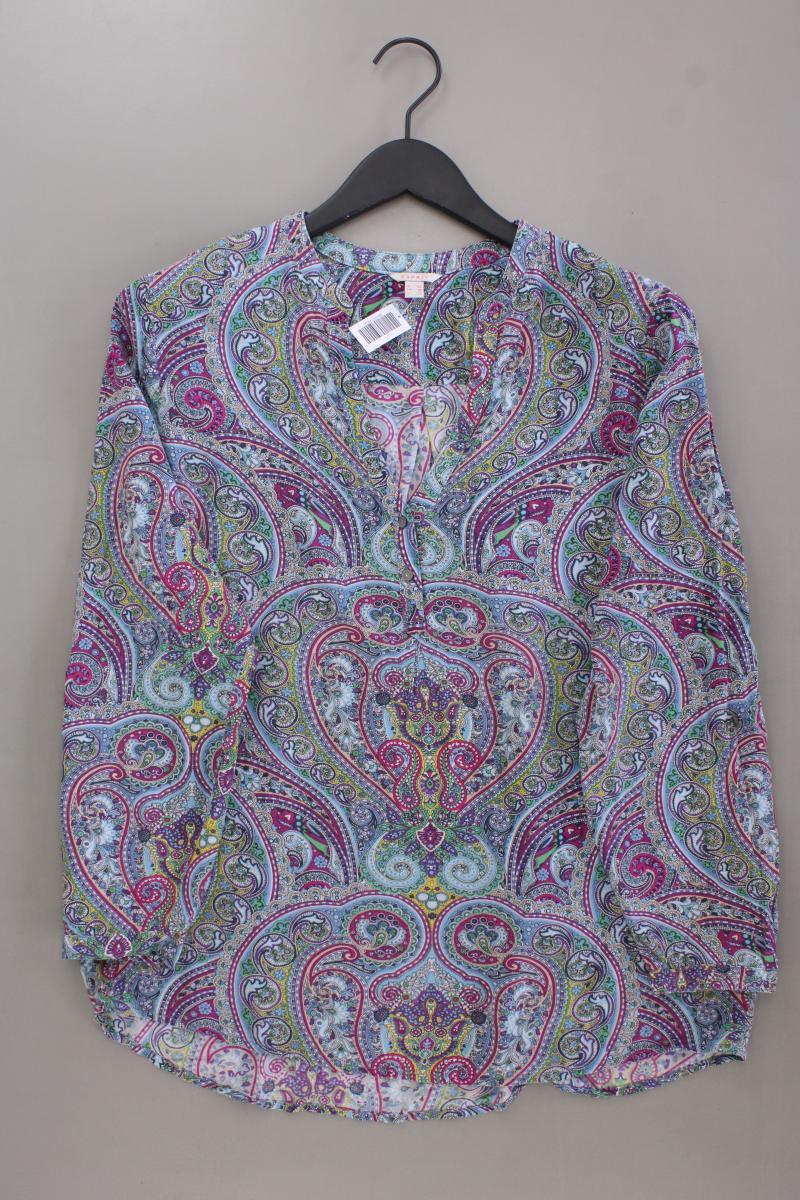 Esprit Langarmbluse Gr. 42 mit Paisleymuster mehrfarbig aus Viskose