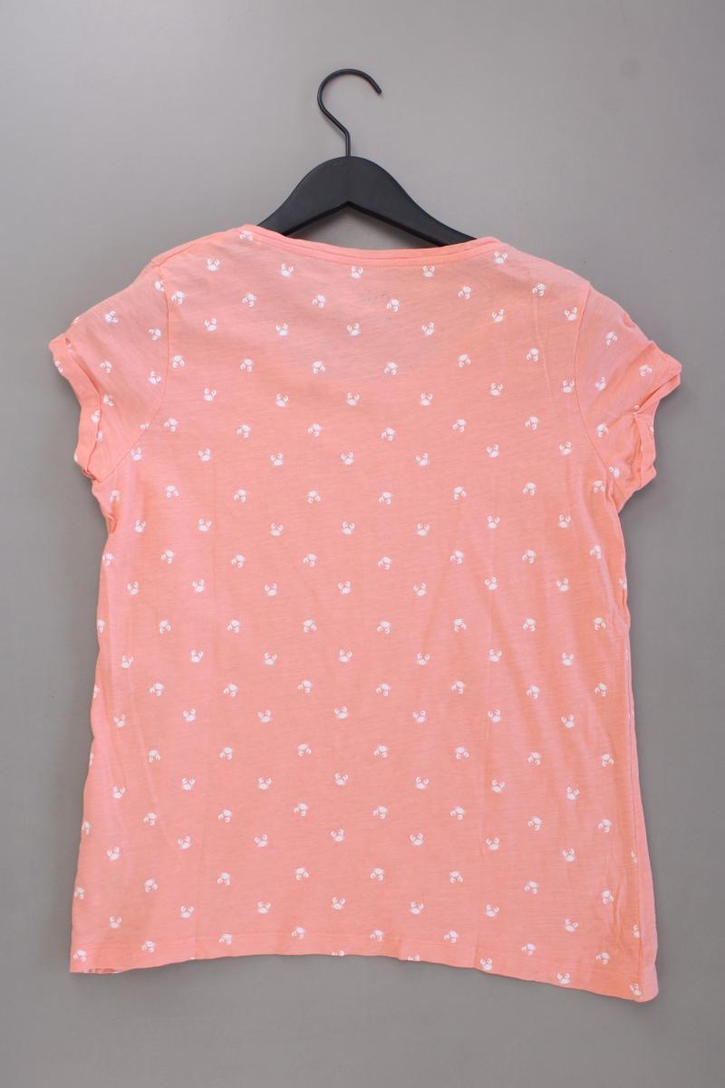 edc by Esprit Shirt mit Krebsmuster Gr. M Kurzarm orange aus Baumwolle