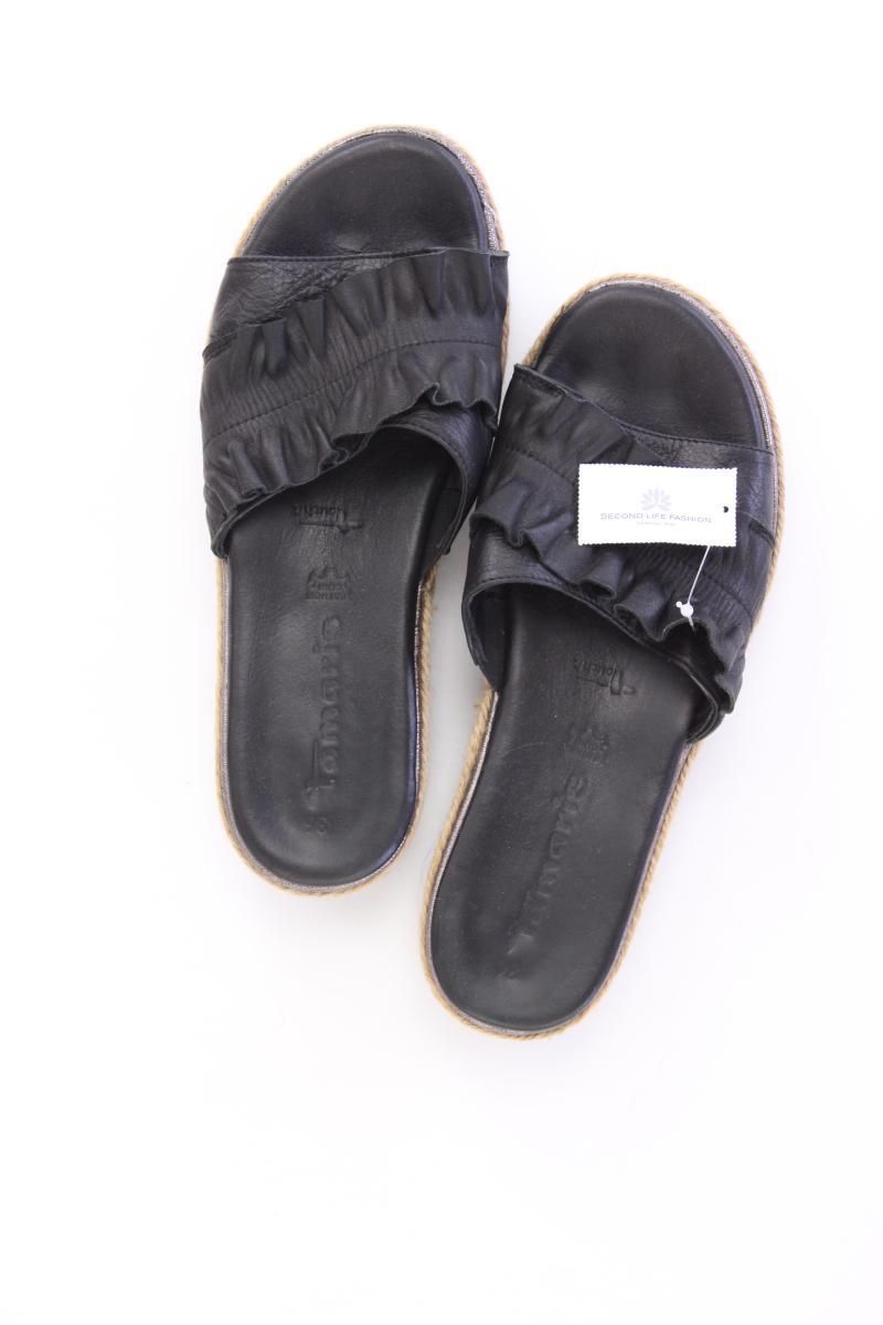 Tamaris Sandalen Gr. 36 neuwertig schwarz aus Leder